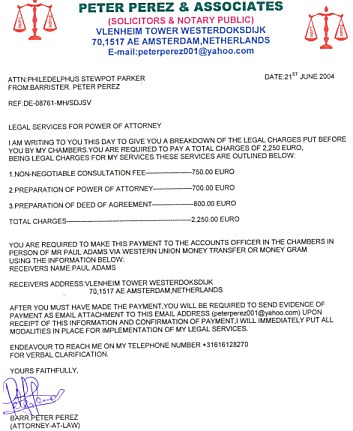 Lawyers letter