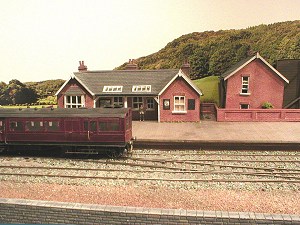 Steam railcar in the station